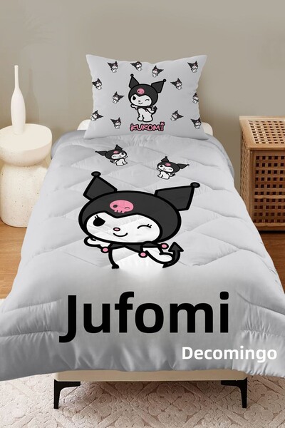 dekomingo PILOTA MATLASATA CAMERA BEBEȘILOR ȘI COPIILOR KUROMI GRI