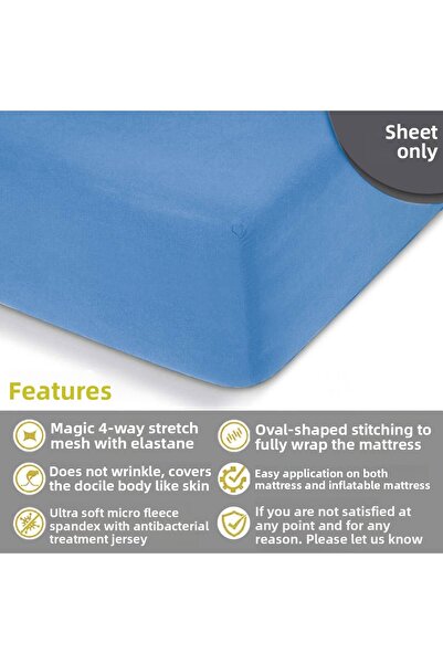 Faiend βαμβακερό Εφαρμοσμένο σεντόνι υπερμεγέθη σεντόνι 180x200 Γκρι σεντόνι