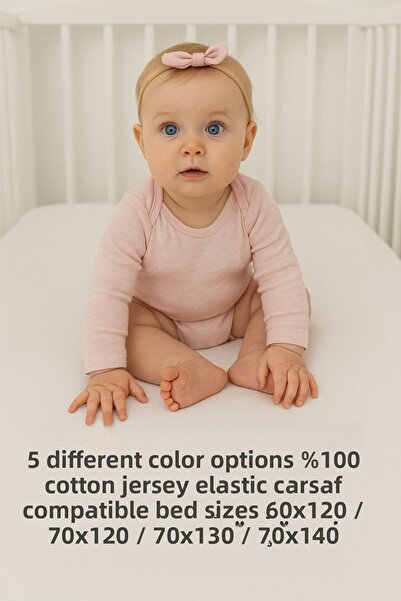 SUVAY Gray Baby Fitted Sheet 100% Cotton Combed Park Bed |   60X120 |   70X110 |   70X120 |   70X130 |   70X140