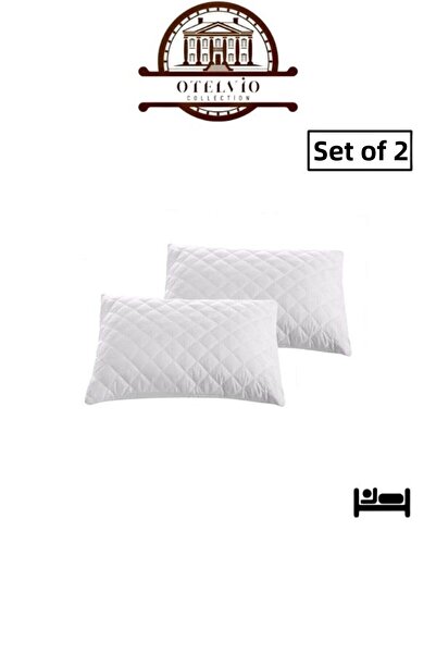 OTELVIO Set 2 Protectoare de perne, Saltele de perna matlasate cu captuseala,...