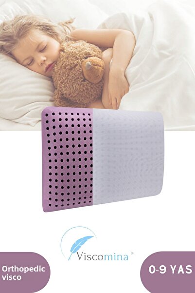 Viscomina Perna ortopedica copii perna VISCO 60x40x7,5 cm conducta de aer ALBA