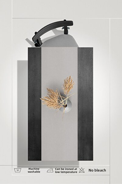 MARİTSA Runner - سلسلة مخملية مزخرفة بدون ربطة عنق حجرية (مقاومة للبقع وغير قابلة للتشوه).