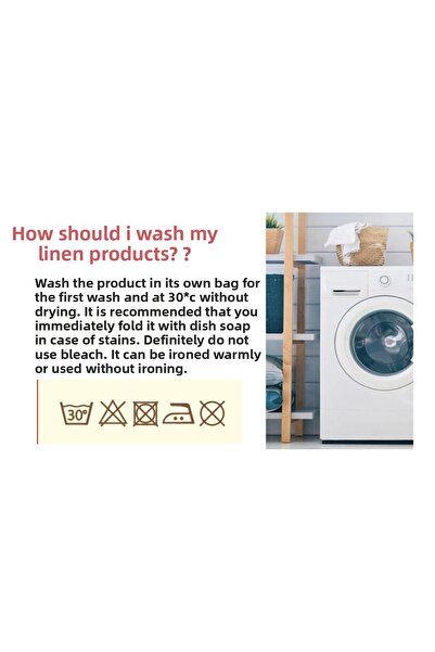 NDC HOME White Cotton Linen Round Raw Pompom Tablecloth