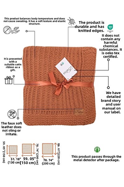 DALİSA Rebecca Knitwear Soft Sofa Shawl - Children's Blanket