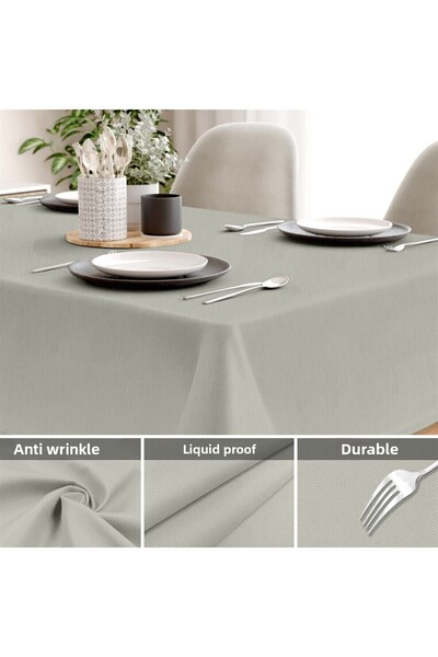 Evim Canvas Rock Salt Liquid Proof Stain Resistant Tablecloth