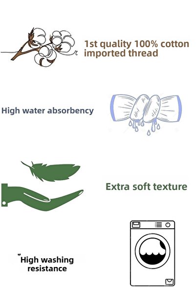 Kardelen 100% pamut, puha víz nedvszívó természetes 50/90 4 részes törölközőkészlet