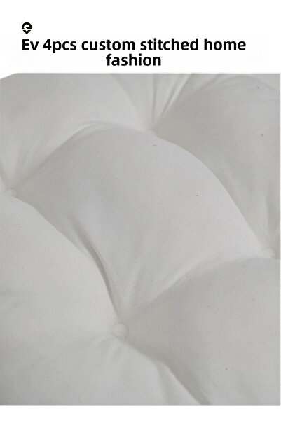 EVA 40x40 Cm Gray Colored Fluffy Chair - Custom Made, Lace Up, Seat and Stool Cushion