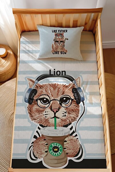 Homamia مجموعة من قماش الجاكار مونتيسوري بيكيه للقطط مصنوعة من قطن بوب 100%