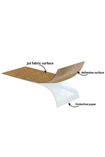 FIXALL ADHESIVE PRODUCTS Adhesive Natural Colored Jute Telis Fabric Burlap 50x100 Cm