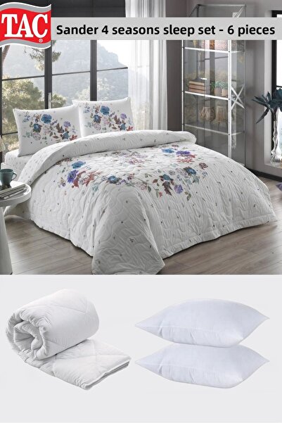 Taç Sander Blue 4 Seasons Πολυχρηστικό Καπιτονέ Μονό Σετ + Πάπλωμα + Μαξιλάρι