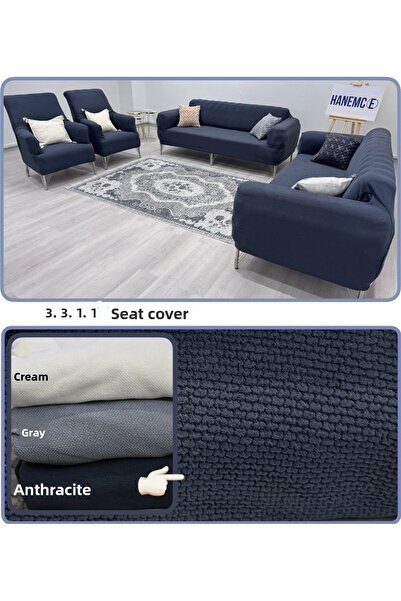 HaNemCe 3.3.1.1 Husă pentru scaun Husă pentru scaun Set de huse pentru canapea din material textil de casă