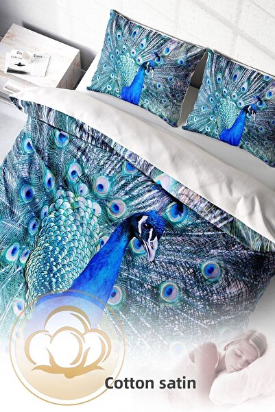 PerlaSera Τρισδιάστατο Προσαρμοσμένο Σχέδιο - Σετ Παπλωματοθήκη από Βαμβακερό Σατέν Διπλό, Pauw