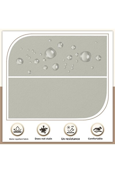 Evim Canvas 4-Piece Rock Salt Liquid-Proof Stain-Proof Zippered Lace-Up Chair Cushion 40 X 40 cm