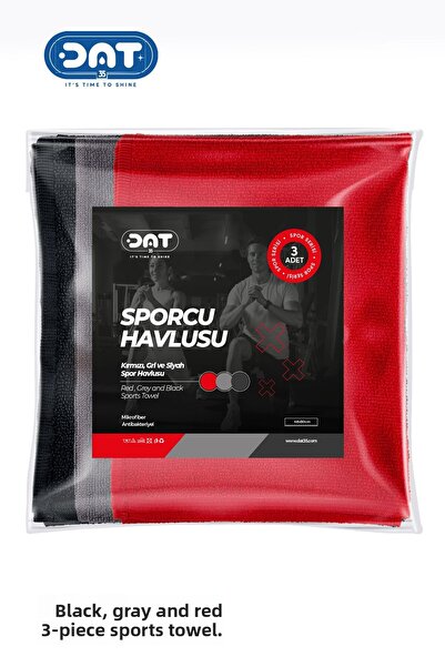 DAT35 3-Piece Microfiber Sports Towel Set – Gym Fitness Running Tennis Quick-Drying Sports Towel