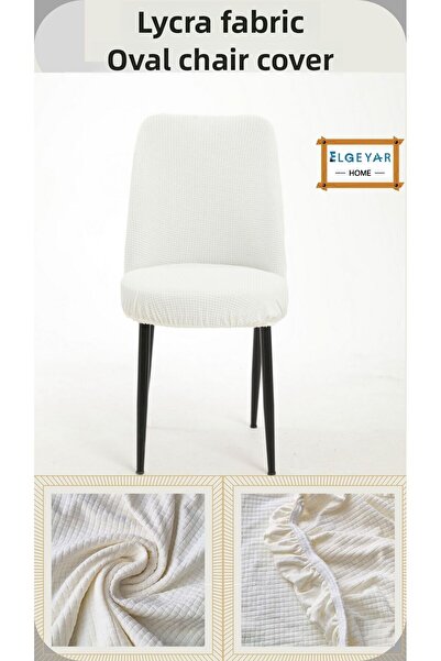elgeyar Oval Chair Cover - Lycra Fabric, Pitikare Pattern, 1 Piece
