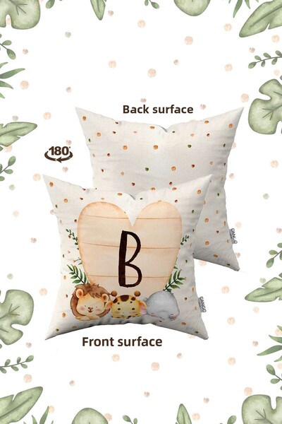 Cango Home Cream Green Polka Dot Bohemian Style Children's Throw Pillow Cover...