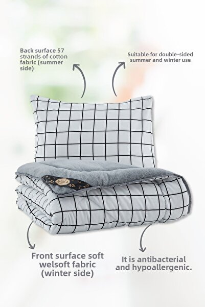 MARLA HOME Welsoft Line Patterned - Single Colorful Sleeping Set