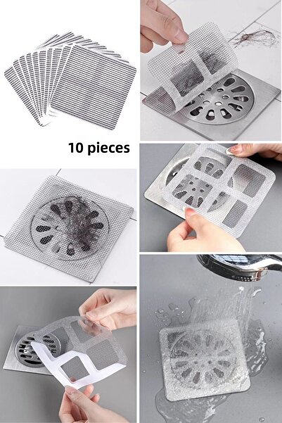 Buffer ®   10-Piece Bathroom and Kitchen Sink Anti-Odor and Anti-Pest Insect Drain Filter