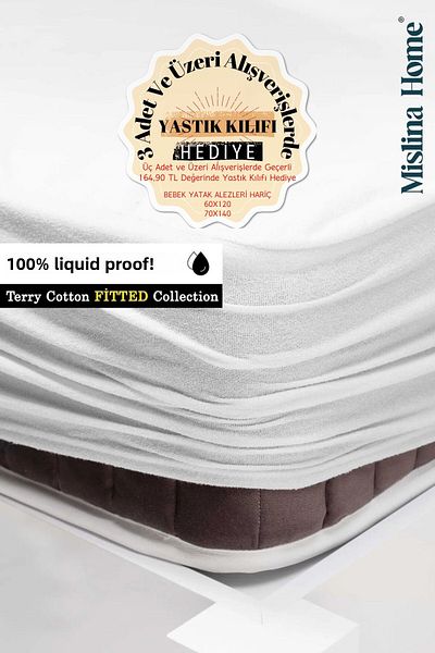 Mislina Home Froté Bavlna Tekutá Vodotěsná Uchycená Jednolůžkový Dvojitá Dětská Matrac Chránič Tichá matrace s úplným okrajem