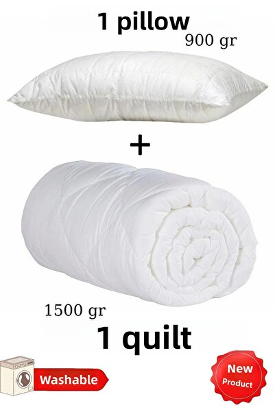 Soft Colours Single Silicone Quilt + 1 Silicone Pillow