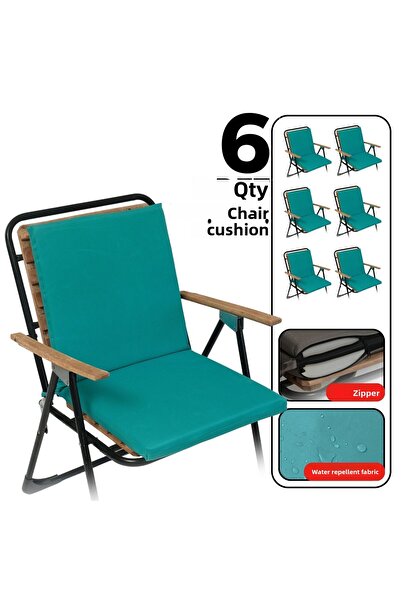 XPERMATE Pernă pentru scaun cu spătar 6 piese cu fermoar 40x40 Pernă pentru scaun cu spătar verde