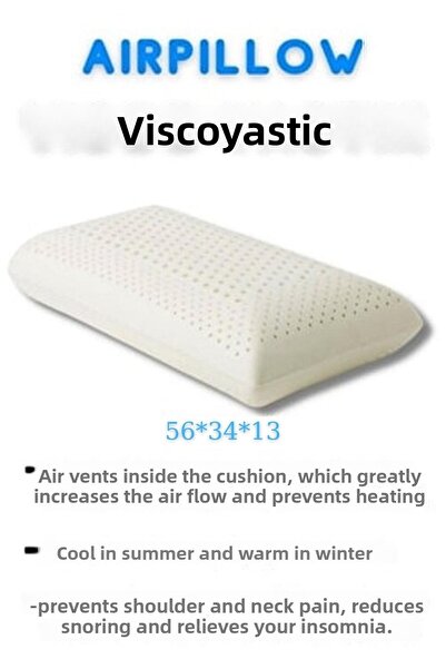 Ankaflex Pernă ortopedică cu conducte de aer Visco Pernă de aer Pernă moale 56x34x13cm Pernă cu înălțime joasă