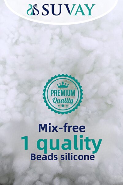 SUVAY 900 Gr Antiallergic Bead Silicone Pillow - Cotton Case 1 Piece
