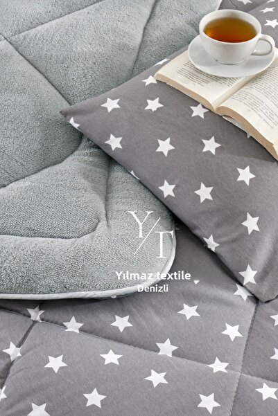 Home Single Welsoft Quilt Sleeping Set Smoked Star | Elastic Sheet | Dowry Set | Dowry Team