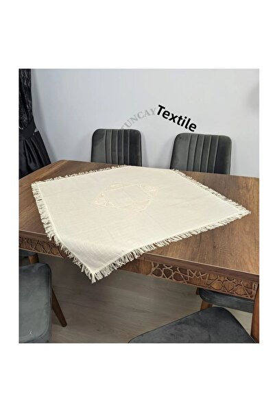 TUNCAY TEKSTİL Husă de masă Monika din in de lucru Buldan cu franjuri