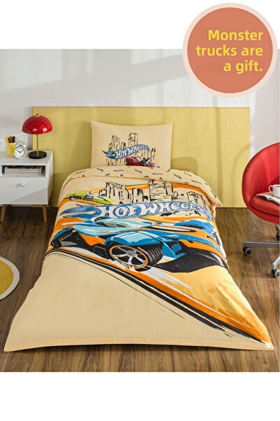 Taç Set de husă de pilota din bumbac cu licență Taç Hot Wheels Winner și M. Track CU CADOU