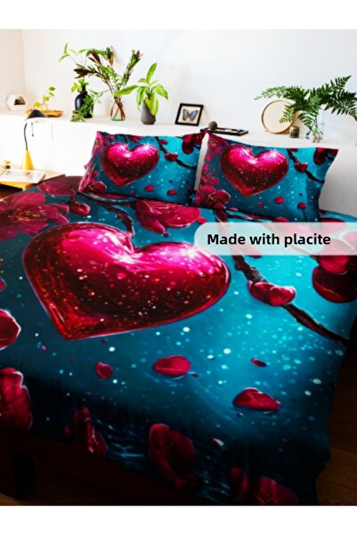 Elmas Dizayn طقم غطاء لحاف فاخر من القطن الساتان مكون من 3 قطع من Red Mickey ...