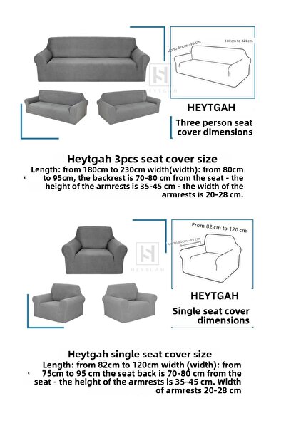 ARLISA Khaki 3+3+1+1 Arlisa Jacquard Sofa Cover Set