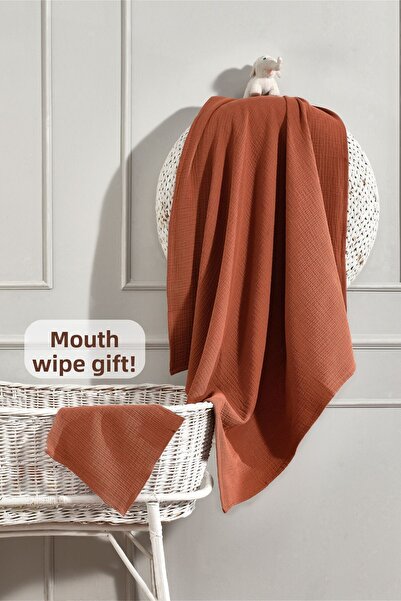 Minelya Home Collection بطانية أطفال من الموسلين العضوي 100% مكونة من 4 طبقات...