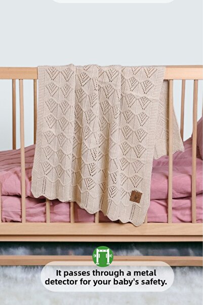 Next Baby Little Said Emilybaby Kid Blanket Model Knitting Patterned Stone - 80X100