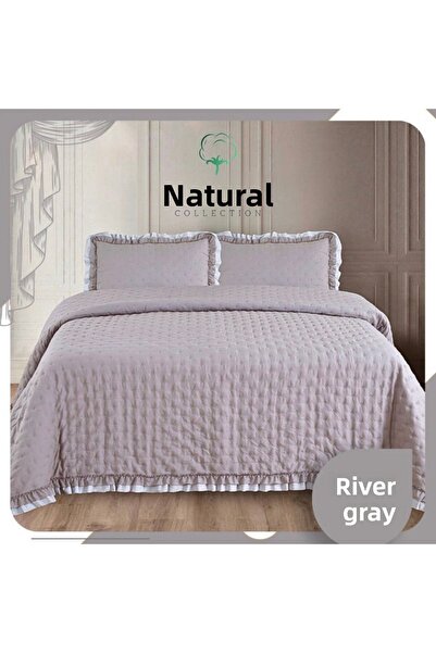 Naturel Collection Cotton Ruffled Single Cover Set - Padded
