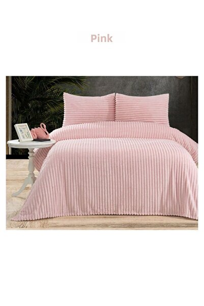 Mila Double Padded Plush Blanket Bedspread Set