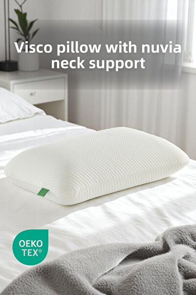 Sevinse Home Pernă ergonomică din burete visco cu suport pentru gât Nuvia