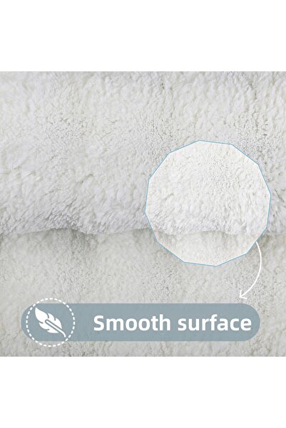 Bonny Home Bubble Gray Large Size 2-Piece Bath Mat Set Non-Slip Based Washable Toilet Set