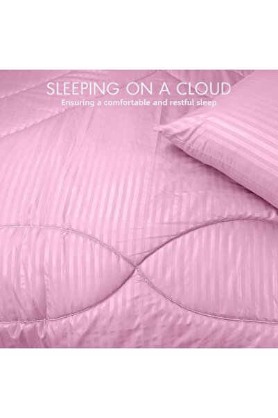 Hotel Linen Klub Stripe Comforter Set- Ultra Soft Brushed Microfiber Fabric, Soft Siliconized Fiber Filling