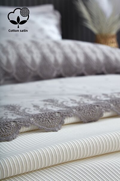 Nazik Home Emma Lacy - Double 7-Piece Duvet Cover and Pike Set