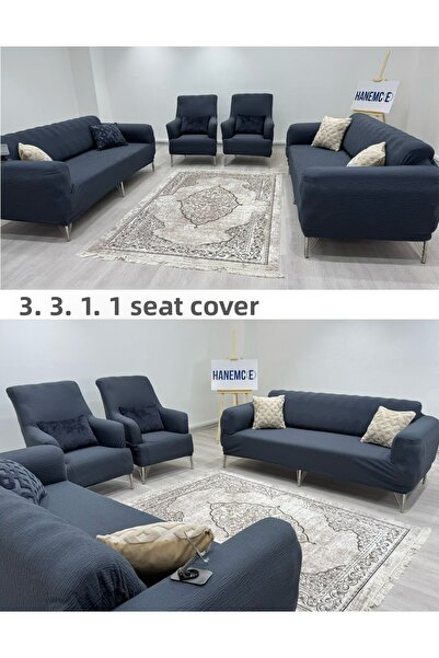 HaNemCe 3.3.1.1 Set de huse și huse pentru scaune textile pentru casă