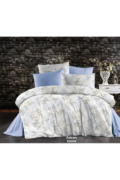 Şahinhome Ivy Flower Young Room Pattern Single Elastic Sheet Duvet Cover Set