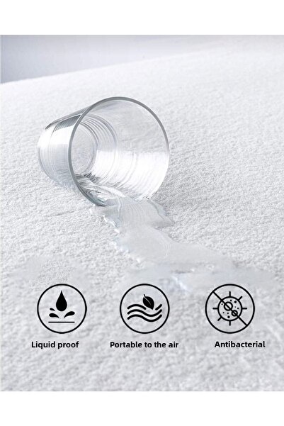 AYHOME King Size Mattresses Micro Full Edge Fitted Water Liquid Proof 180 X 200 Cm Cotton White Anti Sweat