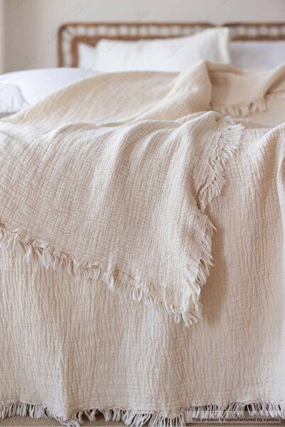 QURRY 100X200 cm Muslin Cotton Bed Runner - Single Bedspread