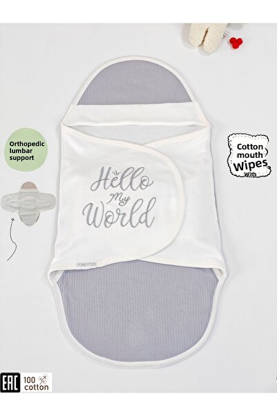 Tomuycuk 100% Cotton Baby Swaddle Blanket |   Sleeping Bag – Girl/Boy 0-9 Months |   Orthopedic – Embroidery Detailed