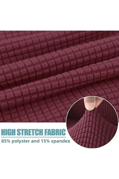 uzhanem Lycra Stretch Elastic Flexible Square Pattern Armchair Single Person Denim Cover Seat Cover