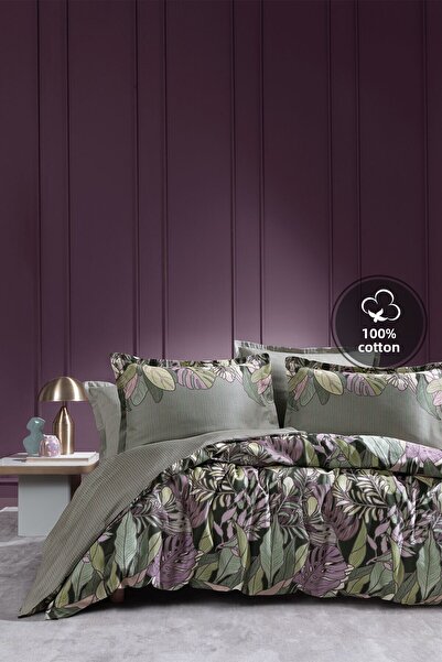 Yataş Hanes Double Satin Duvet Cover Set - Khaki