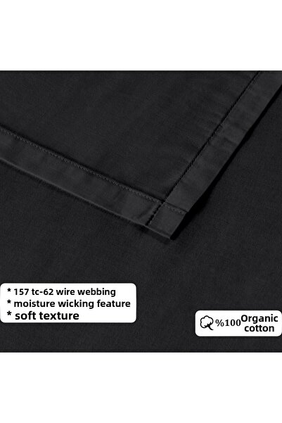 Evim 100% Cotton Akfil Flat Sheet Set 240X260 cm Black