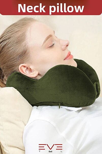 Eve Tekstil Visco Orthopedic Neck Pillow - Travel Hypoallergenic Pillow, 8 Di...