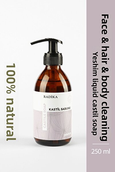 Radika Aromaterapi صابون قشتالة السائل الطبيعي / لتنظيف الوجه والشعر والجسم ب...